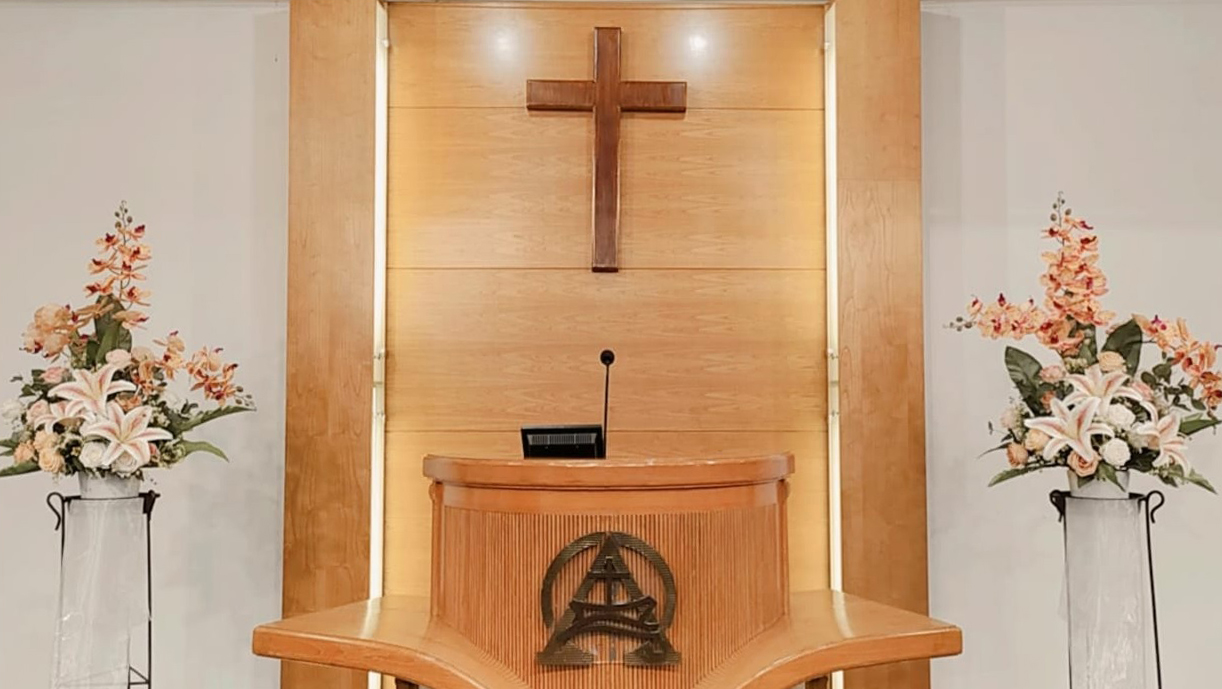 Foto Latar Belakang Mimbar GKI Kavling Polri Jelambar