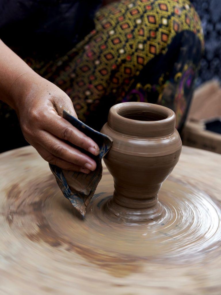 traditional pottery crafting in west java